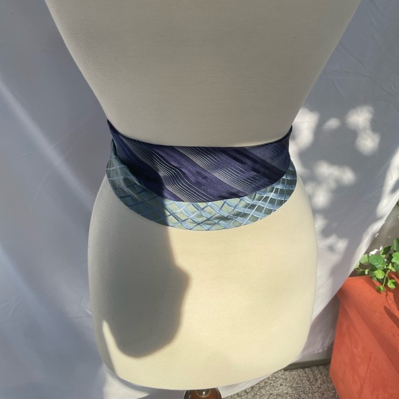 Custom handmade necktie obi wrap belt - Picture 7 of 11